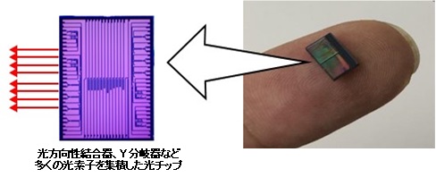 図3 開発したフォトニックIC"